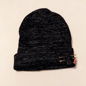 Sparkly knit beanie with pins (listing removal: August 11th)